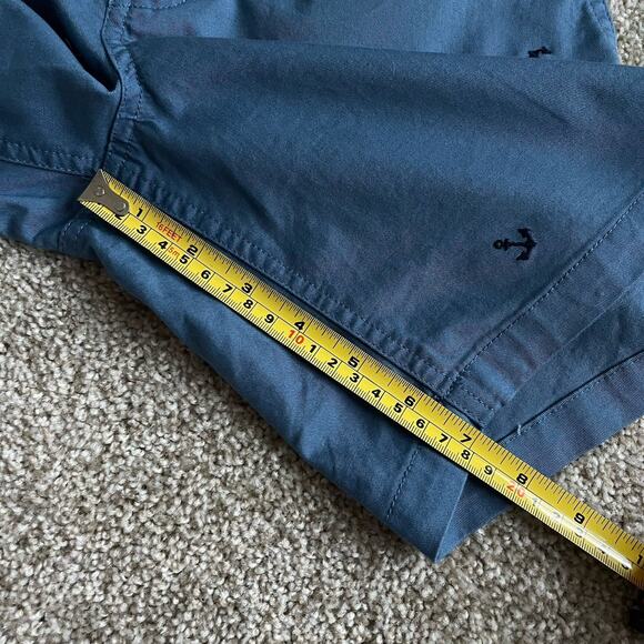 Polo Ralph Lauren Boys Drawstring Chino Shorts 14 Blue Allover Anchor Embroidery - Picture 10 of 11